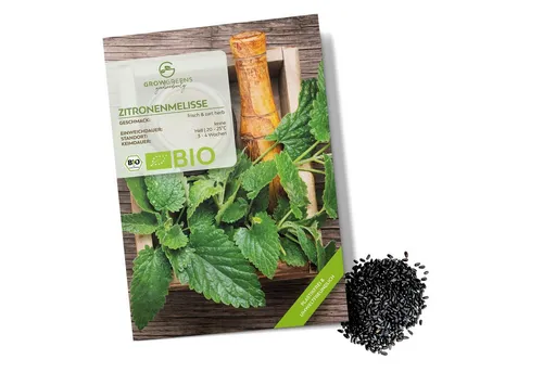 Growgreens Kräutersamen BIO Zitronenmelisse Samen - Heilkräuter Saatgut (500 Korn)
