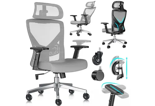 KESSER® Ergonomischer Bürostuhl mit verstellbaren Armlehnen in orange von Kesser