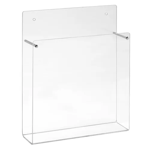 DIN A5 Wandprospekthalter im Hochformat aus Acrylglas