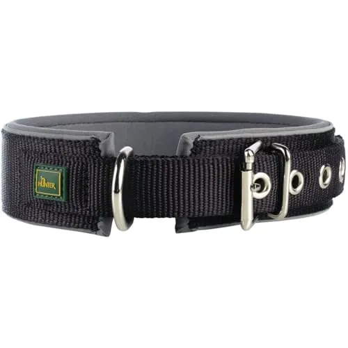 Hunter Neopren Reflect Hunde-Halsband schwarz/grau