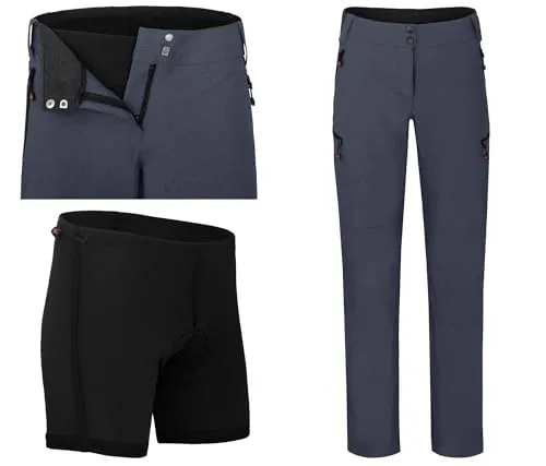 Bergson Vina | Damen Radhose (mit gepolsterter Innenhose), robust, elastisch, Ombre Blue [922], 48 - Damen