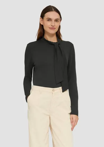 s.Oliver Langarmshirt T-Shirt Elastisches Longsleeve aus Modalmix mit Knotendetail