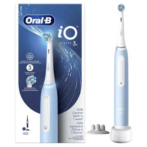 Braun Oral-B iO 3 Elektrische Zahnbürste – sanfte Zahn- und Zahnfleischpflege in Blau