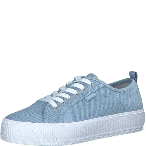 s.Oliver Damen Sneaker 5-23650-42 blau mit Soft Foam - Damen-Sneaker mit Soft Foam-Technologie für optimalen Tragekomfort und ein modernes Design.