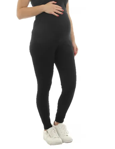 Umstand Leggings Fleece innen Thermo Hose lang Schwanger Bauch Baumwolle