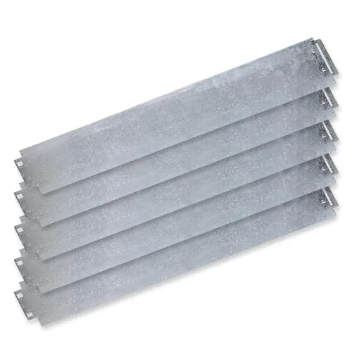 UNUS Rasenkante Metall Silber verzinkt, 5m x 14cm Beeteinfassung Beetbegrenzung Palisade Beetumrandung Mähkante