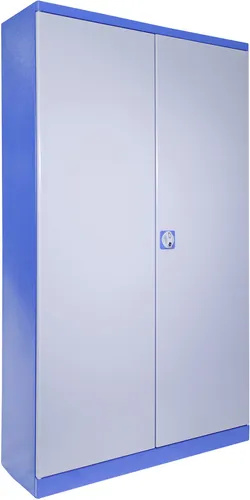 Güde Werkzeugschrank Typ C 40679, Metall in Blau/Grau - Robuster Werkzeugschrank aus stabiler Stahlkonstruktion, abschließbar mit 4 höhenverstellbaren Böden – ideal für Werkstätten und Garagen.