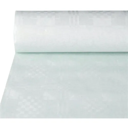 PAPSTAR Papiertischtuch mit Damastprägung, auf Rolle, 10 m x 1 m, weiß,