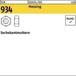 Reyher Sechskantmutter DIN 934 M 1,4 Messing - Hochwertige Sechskantmutter aus Messing, ideal für sichere Verbindungen. Perfekt für den professionellen Einsatz in der Schraubentechnik.
