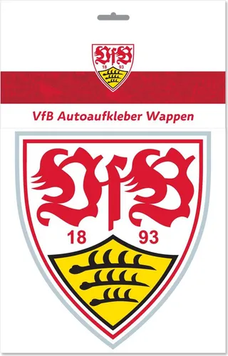 VFB STUTTGART VfB Autoaufkleber Wappen Weiß, Rot, Schwarz