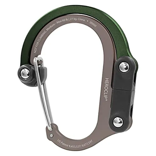 HEROCLIP Karabiner Medium in schwarz von HEROCLIP