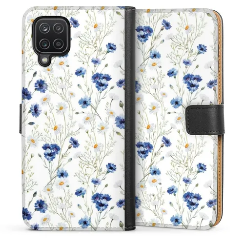 Klapphülle Samsung Galaxy A12  Handytasche Lederhülle Tasche Blume Blumen Muster