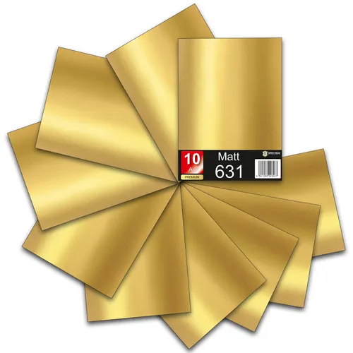 10er Set DIN A4 Bögen Gold 30x21cm ORACAL 631 Matt Folie Auto Plotter