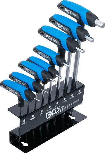 T-Griff-Schlüssel-Satz Innensechskant 2 - 10mm 8-teilig - Schraubenzieher, 2-seitig verwendbar mit ergonomischem Griff für optimalen Halt und präzises Arbeiten. Ideal für Heimwerker und Profis.