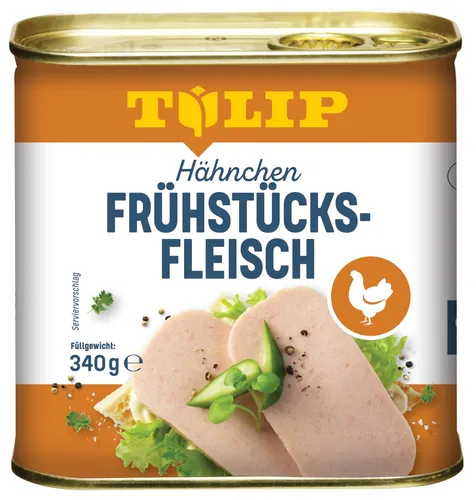 TULIP 340g Hähnchen-Frühstücksfleisch Original Dänische Delikatesse in Konserven