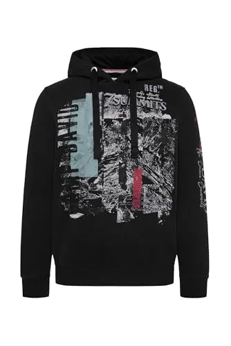 Camp David Herren Hoodie mit Photoprint Black, XXL
