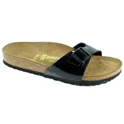 BIRKENSTOCK Pantoffeln Madrid in Schwarz, Größe 41 - Pantoletten von BIRKENSTOCK, bequem und stilvoll. Ideal für den Alltag mit anatomisch geformtem Fußbett für optimalen Komfort.