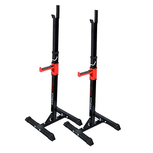 CCLIFE Langhantelständer Squat Rack - Höhenverstellbarer Kniebeugenständer für 150kg - Langhantelständer, höhenverstellbar für individuelles Training, ideal für platzsparendes Home Gym und maximale Sicherheit beim Krafttraining.