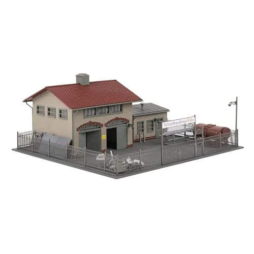Faller 190086 H0 Aktions-Set Gewerbepark - Modellbahn-Gebäude, ideal zur Ausgestaltung von Industriegebieten mit 435 Einzelteilen in 19 Farben für kreative Bauprojekte.