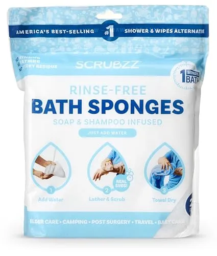 Feuchttücher für Erwachsene von SCRUBZZ BATH ALTERNATIVE