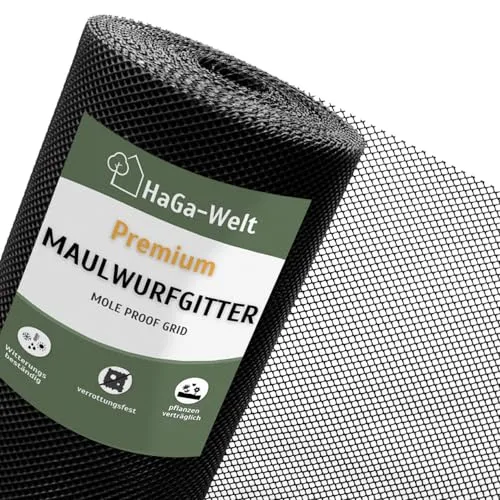 HaGa Maulwurfgitter 2m Breite aus Kunststoff zum Maulwurf Vertreiben im Garten