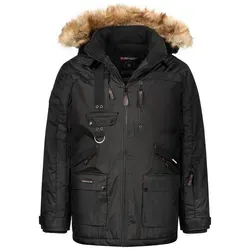 Produktbild Geographical Norway Herren Winterjacke Parka H-356 mit Kapuze schwarz XL
