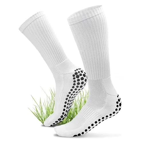 my STITCHERY Fussball Grip Socken - Hochwertige Fußballsocken als außergewöhnliche Geschenkidee (Weiß)