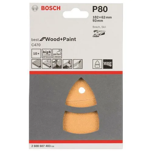 Bosch Schleifblätter Multischleifer Best for Wood+Paint K80 11 Löcher 2608607403