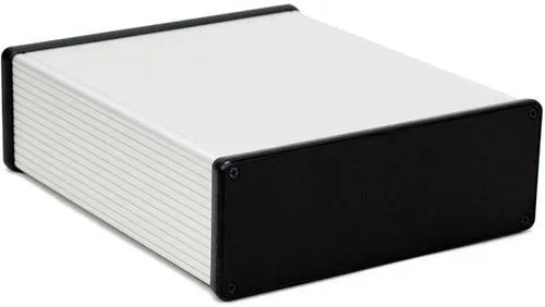Hammond Electronics 1455U2202 Universal-Gehäuse - Gehäuse aus eloxiertem Aluminium, robust und ideal für elektronische Projekte mit den Abmessungen 220 x 191 x 66 mm.