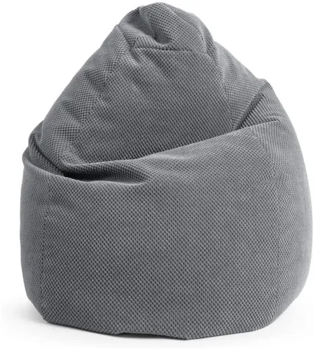 Sitting Point Sitzsack Fluffy XL – 220L Grau – Kuschelig & Bequem