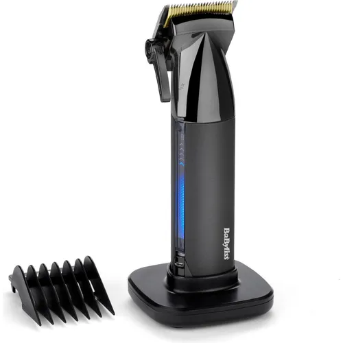 BaByliss Super-X Metal Haarschneider - E991E - Professioneller kabelloser Haarschneider mit Titan-Klingen für präzise Schnitte und 3 Stunden Akkulaufzeit. Ideal für alle Haartypen und ausgestattet mit digitalem Display für einfachen Betrieb.