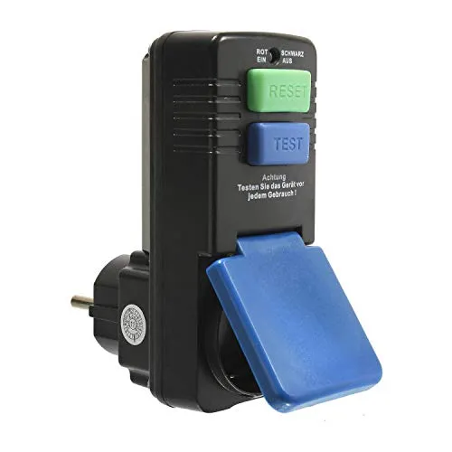 as - Schwabe Personenschutz-Zwischenstecker 30 mA - Schutzkontaktstecker mit 30 mA Fehlerstromschutz, bietet schnellen Schutz vor Stromschlägen und ist ideal für den Außenbereich dank IP44.