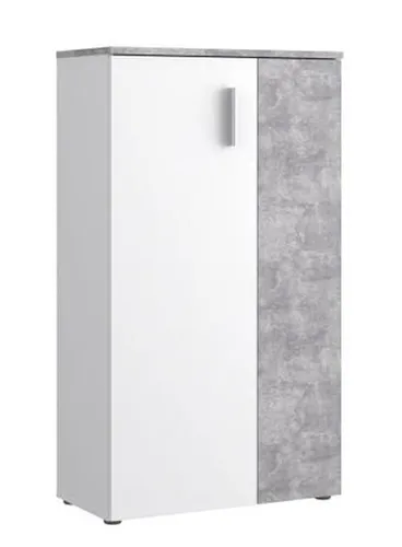 FORTE Schuhschrank in Grau – 2 Türen, 4 Einlegeböden von Forte
