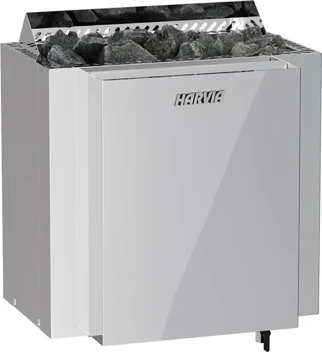 Harvia QUBIC COMBI Steel Saunaofen 6.0 kW mit Verdampfer - Saunaöfen: Robuster Edelstahl-Saunaofen mit integriertem Verdampfer für trockene und feuchte Saunaerlebnisse – ideal für Heimsaunen von 5-8 m³.