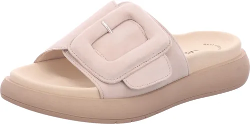Gabor Damen Pantoletten - Bequeme Slipper für den Sommer - Pantoletten für Damen, mit hochwertigem Leder und Klettverschluss für optimalen Tragekomfort und individuelle Anpassung. Ideal für entspannte Freizeitaktivitäten.