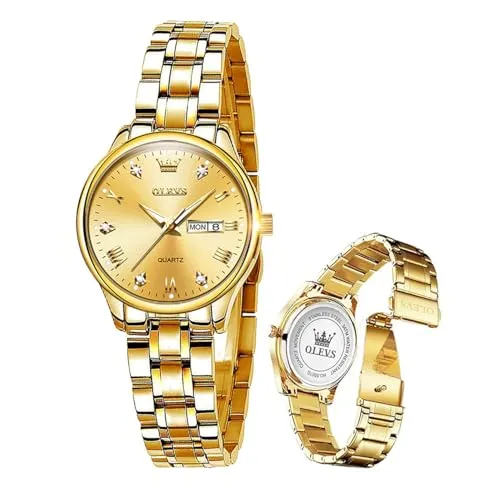 Raitown Armbanduhr Damen Wasserdicht Analog Quarz Uhr Geschäft Stylisch Lässig Leuchtend Damenuhr R5563L