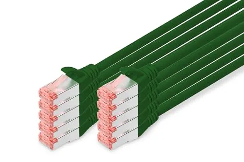 Digitus CAT 6 S/FTP Patchkabel, 10 Stück DK-1644-020-G-10 von DIGITUS