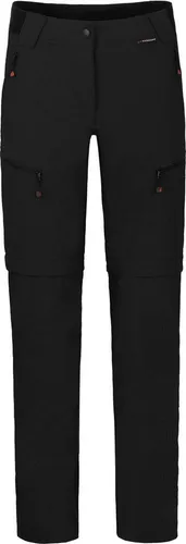 Bergson PORI Zipp-Off Damen Wanderhose, elastisch und robust in Black - Die Bergson PORI Zipp-Off Damenhose überzeugt mit SUPRA STRETCH für höchste Bewegungsfreiheit und reißfestem Ripstop-Gewebe. Ideal für Outdoor-Aktivitäten, schnelltrocknend und praktisch mit 5 Taschen.
