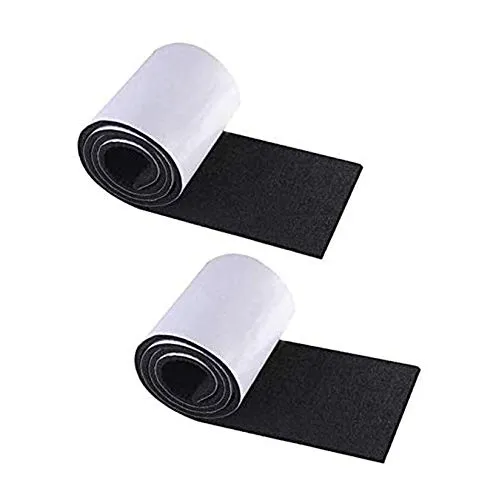 XLKJ Filzgleiter Selbstklebend, Filz Selbstklebende 2 Rollen Schwarz Filzstreifen für Stühle,DIY,Bodenschutz, Schneidbar Möbelgleiter Filzband (100cm × 10cm)