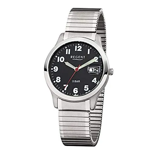 Elegante Herren Armbanduhr aus Edelstahl mit Zugband und Zahlen - Stilvolle Armbanduhr für Herren, gefertigt aus hochwertigem Edelstahl, mit bequemem Zugband und gut lesbaren Zahlen für optimale Zeitablesung.