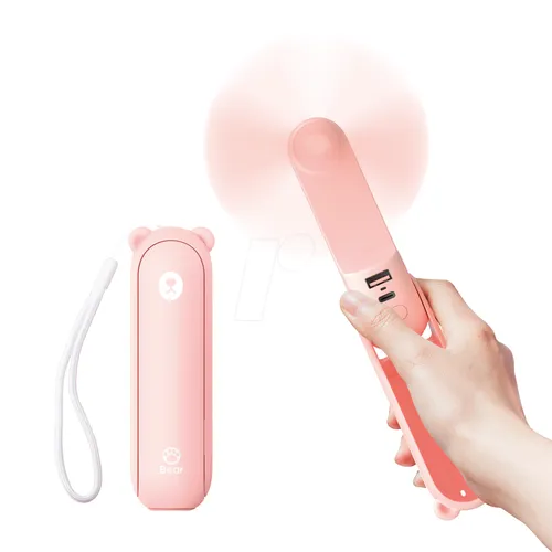JSL F8-PINK - JISULIFE F8 Mini Handventilator 3-in-1 Rosa