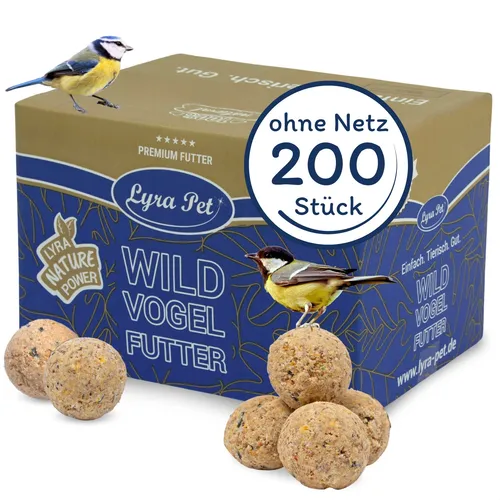 Ganzjahresknödel ohne Netz von Lyra Pet® - 90 g - Ergänzungsfuttermittel für Vögel, ideal für ganzjähriges Füttern, sorgt für artgerechte Beschäftigung und ist einfach im Außenbereich aufzuhängen.