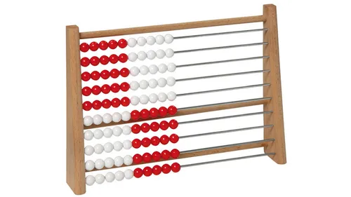 Betzold Schüler-Rechenrahmen ZR bis 100, Farbe: rot/weiß von Betzold