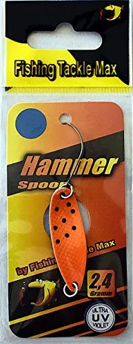 FTM Spoon Hammer 3,3cm 2,4g - Forellenblinker, Farbe:Salmon UV/Blue UV