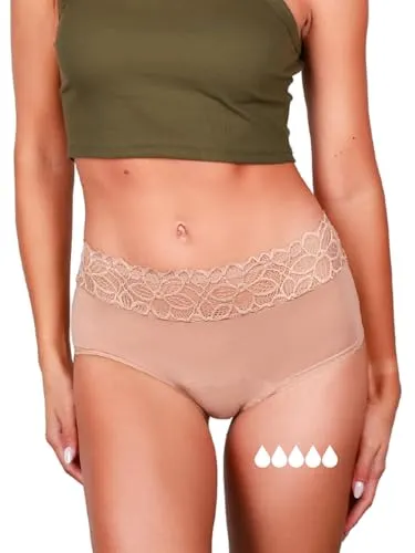 Taynie Deluxe Extra Stark Periodenunterwäsche für Starke Blutung - Hochwertige Menstruationsunterwäsche mit Saugkern für bis zu 40ml. Ideal für starke Blutungen, waschbar bis 60°C und nachhaltig. Perfekte Passform für Komfort und Sicherheit.