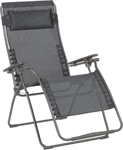 Lafuma Futura XL Relaxsessel Batyline® - Titane - Camping-Möbel mit außergewöhnlichem Komfort; der Futura XL Relaxsessel bietet eine großzügige Größe und ist aus strapazierfähigem, wetterbeständigem Material für optimale Entspannung.