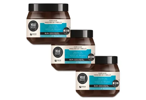 P-Beauty Cosmetic Accessories Haarmaske Haar Repair Intensivpflege Tiefenregeneration Argnöl Hello Nature, 3-tlg., Haarmaske, Haarpflege, Hello Nature, Haarkur, Arganöl