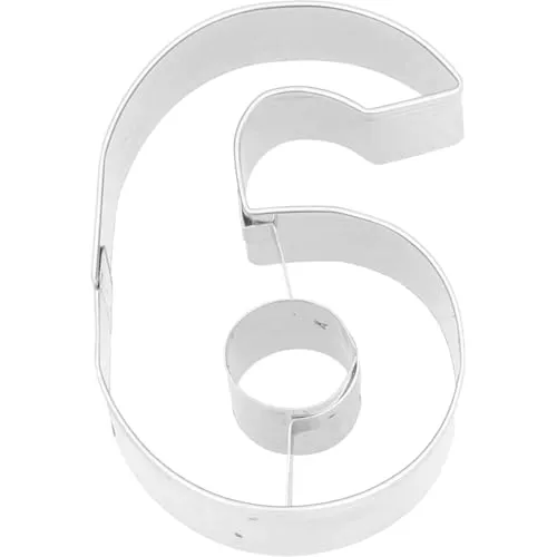 Birkmann, Ausstechform Zahl 6, Grau, 6 cm, Edelstahl