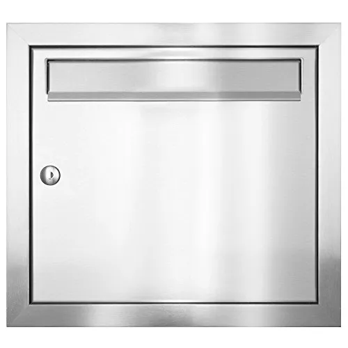 MOCAVI UP1 Unterputz-Briefkasten aus V2A-Edelstahl - Wandbriefkästen - Robuster, eleganter Briefkasten aus hochwertigem Edelstahl, wasserdicht und rostfrei, ideal für sicheren Postempfang im Außenbereich.