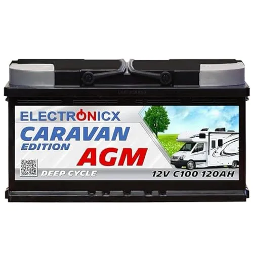 AGM Batterie 120Ah 12V - Perfekt für Wohnwagen & Camping - Hochleistungs-AGM Technologie für zuverlässige Energieversorgung in Wohnmobilen und beim Camping. Ideal als Solarbatterie oder Mover Batterie, bietet sie beeindruckende Lebensdauer und vielseitige Anwendungen.